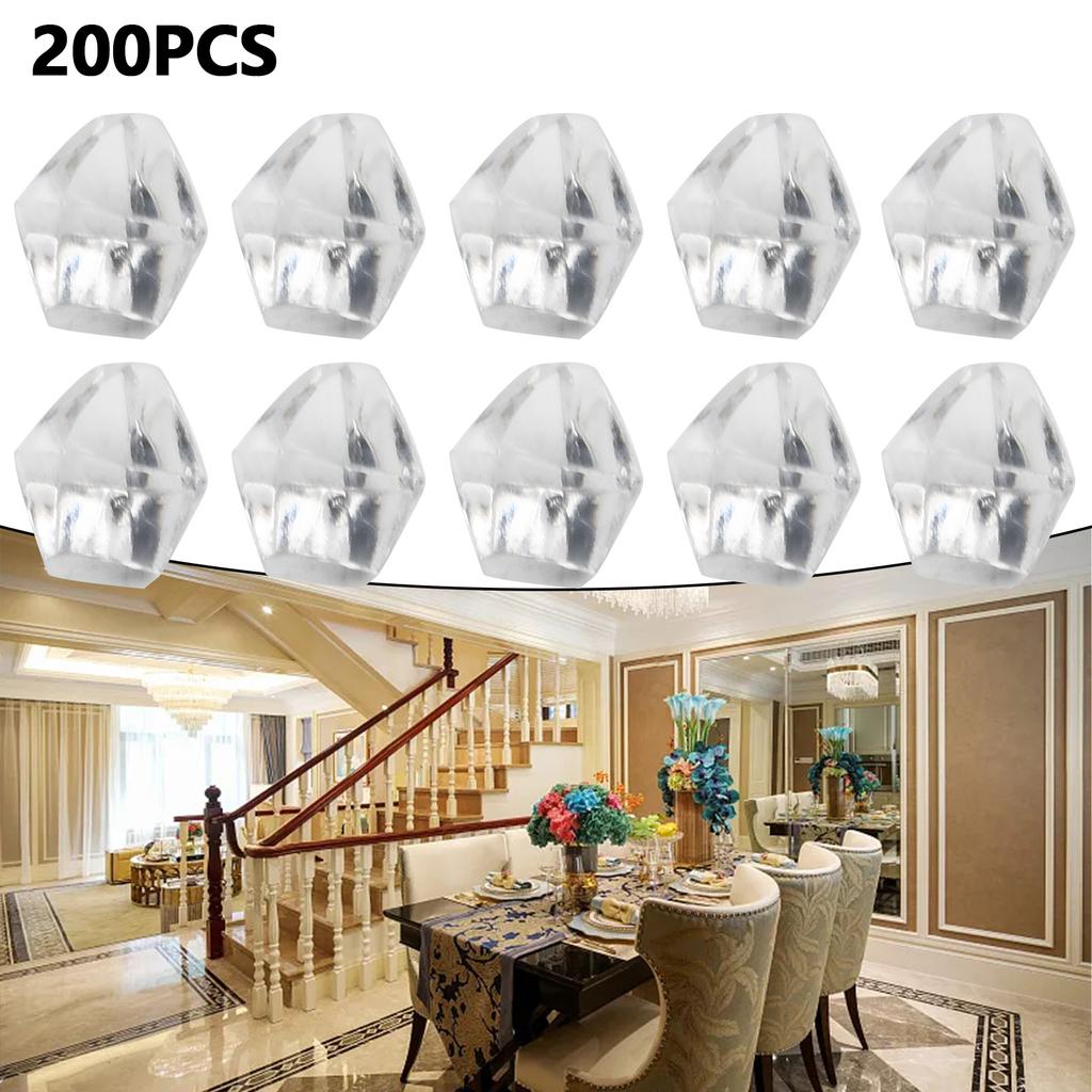 200 Adet Akrilik Kristal Değerli Taş Kırık Buz Taşları Akvaryum Renkli Taş Balık Tankı Vazo Peyzaj Dekorasyonu