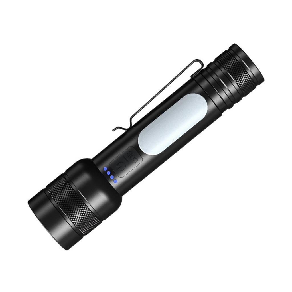 BAAU Zoom Flashlight Long Range Outdoor Household Flashlight Rechargeable Portable Flashlight
