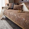 Sofa Universal Cover Highend Cushion Black Fabric Soft Towel Gold Edge L Corner Seat Slipcover Chair Pad Living Room 4 Seasons