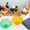 50 Pcs Disposable Ice Cream Bowls Transparent Dessert Serving Cups Flower-Shaped Sundae Cup  Bakery