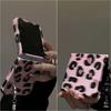 Pink Leopard Print Foldable Phone Case Pura X - Soft TPU Cover With Anti-Slip Grip Shockproof Magnetic Compatible