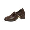 [Youshilai] Niche Fashion Square Head Mary Jane Shoes Women's 2025 Spring New Temperament Elegant Thick Heel Single Shoes
