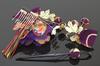 SOUBIEN Hair Ornaments for and Other Japanese Set with Floral Japanese Pattern and Braided Perfect for and Purple Coming-of-Age Ceremonies,