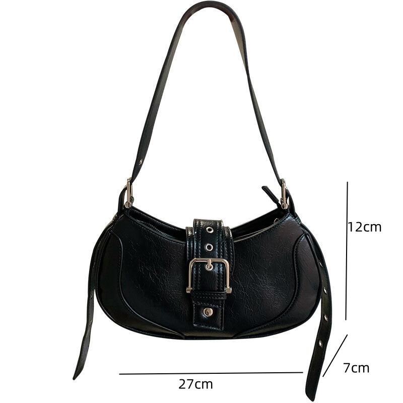 Винтажные пикантные черные сумки через плечо для девушек — фото 9