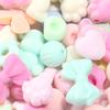 10 Stück Beflockte Acrylperlen Mischfarbe Mehrere Stile Spacer Anhänger Perle für Schmuckherstellung DIY Halskette Ohrringe Haarschmuck