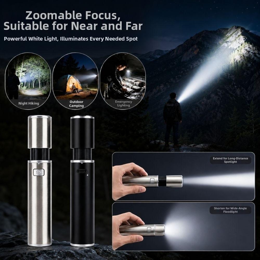 Rechargeable Strong LED Flashlight Waterproof Emergency Zoomable Lantern Handheld Torch Fishing