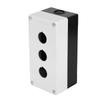 BX3 22mm Interruttore a Pulsante a Tre Fori Scatola di Protezione di Controllo Custodia Impermeabile (bianca)