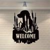 1pc Lab Welcome Sign - Metal Home Décor for Indoor and Outdoor Use, Stylish Wall Art Gift for Kitchen, Bathroom, Living Room