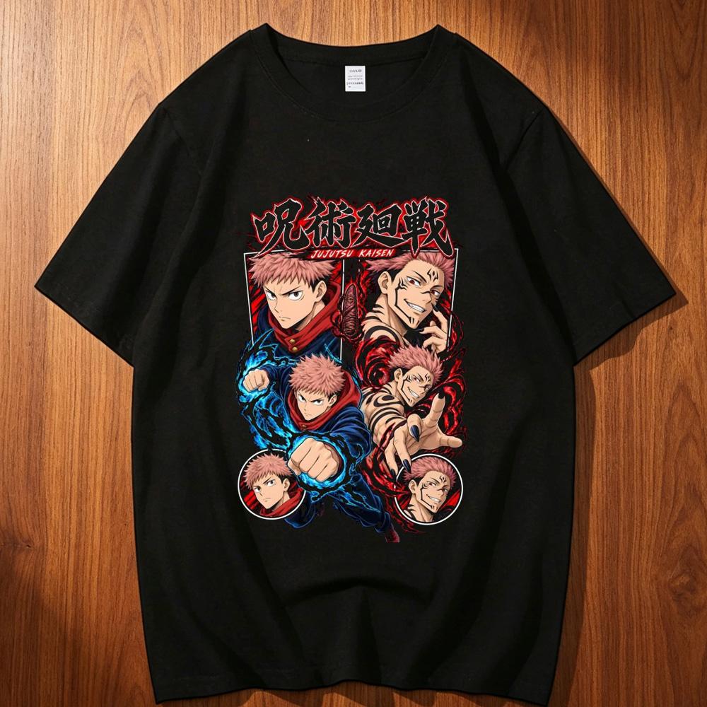 Jujutsu Kaisen Cotton Top Tees Teen Gothic Streetwear Anime Comfortable Tshirt Digital Y2k Grunge Graphic 2000s Aesthetic