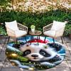 1pc Soft, Absorbent & Non Slip Cute panda Round Rug Soft Circle Rug for Living Room & Bedroom Decor, Chair Mats, and Unforgettable Home Gift