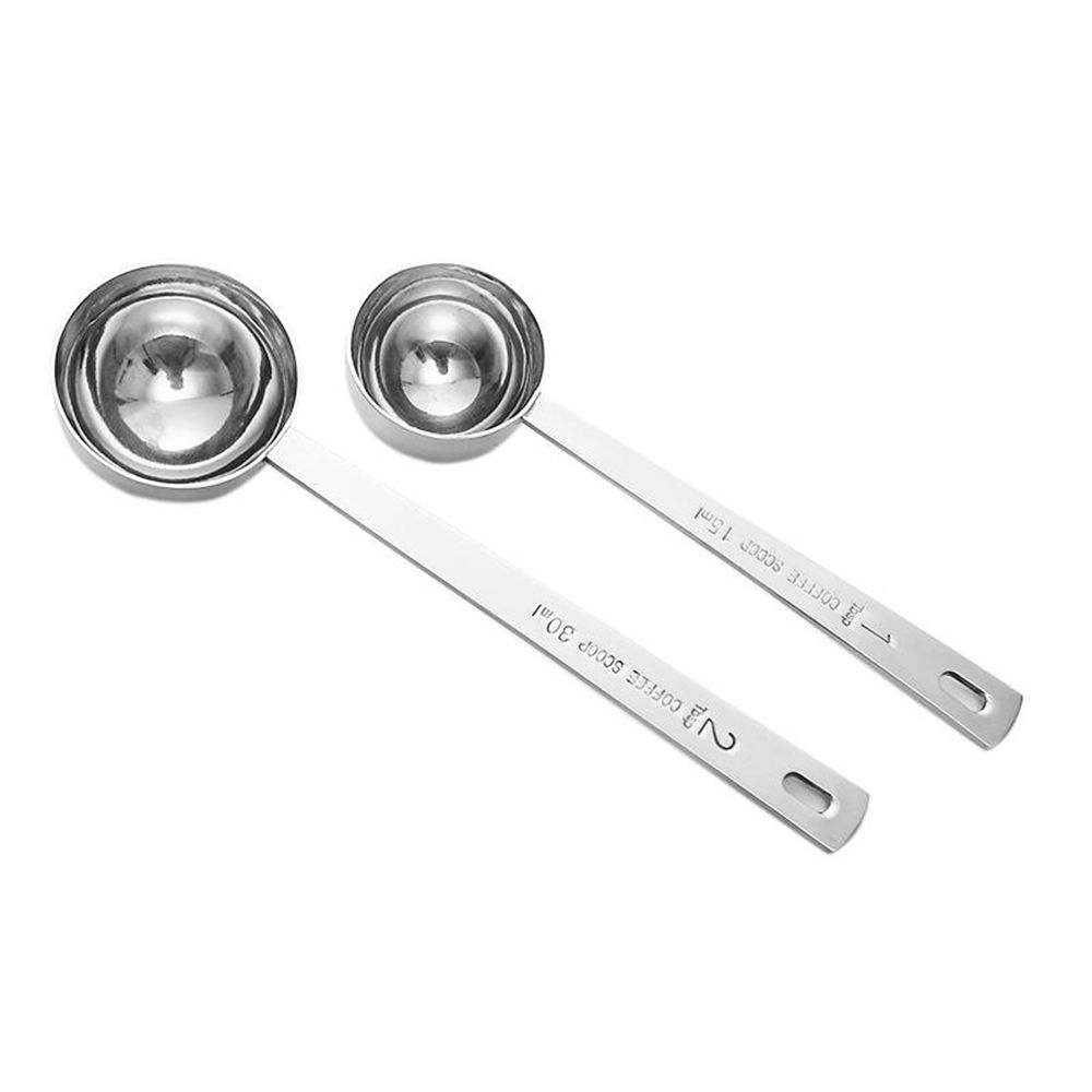 15ML/30ML Smooth Long Handle Thicken Metal Coffee Scoop Measuring Spoon Tablespoon Measure Tools