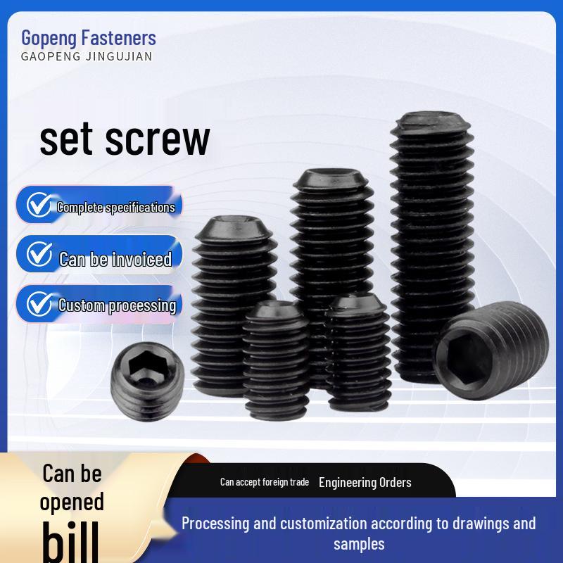 High Strength 12.9 Grade Cup Point Hex Socket Set Screw