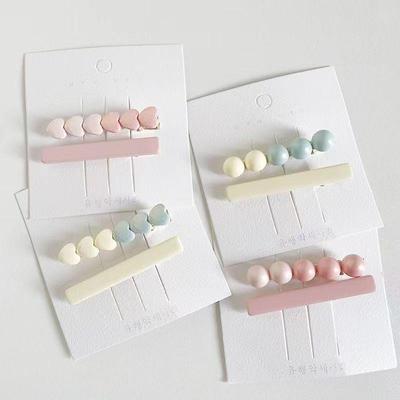 Koreanische Acryl-Liebes-Entenschnabel-Haarspange - Sommer-Stil