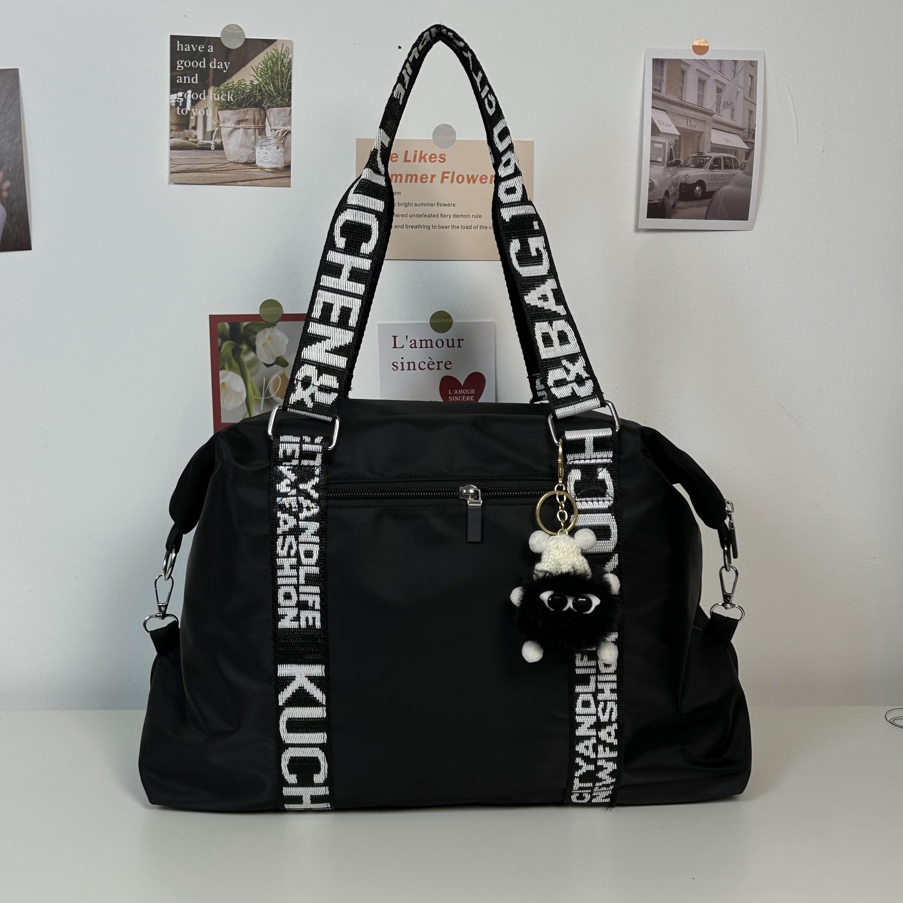 

Складная дорожная сумка, спортивная сумка для фитнеса, йоги, сумка для выходного дня, чемодан-органайзер для багажа чёрный