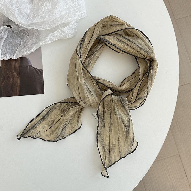 Foulard di Seta da Donna Tie Dye Foulard Lungo Legato in Vita con Foulard Sottile, Foulard Copricapo Fascia per Capelli Legati