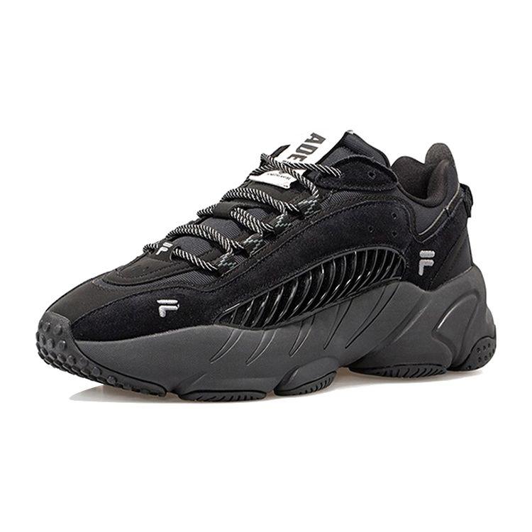 Fila Fusion Retro Comfortable Shock Absorbing Durable Support Low Top Dad Shoes Women Sneaker Black T12W041103FBK