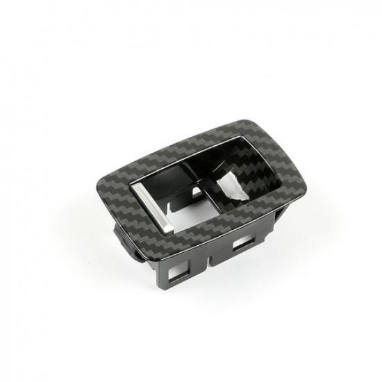 Luxury Carbon Fiber Style Car Door Switch Frame Trim For BMW 3 Series 2014 2015