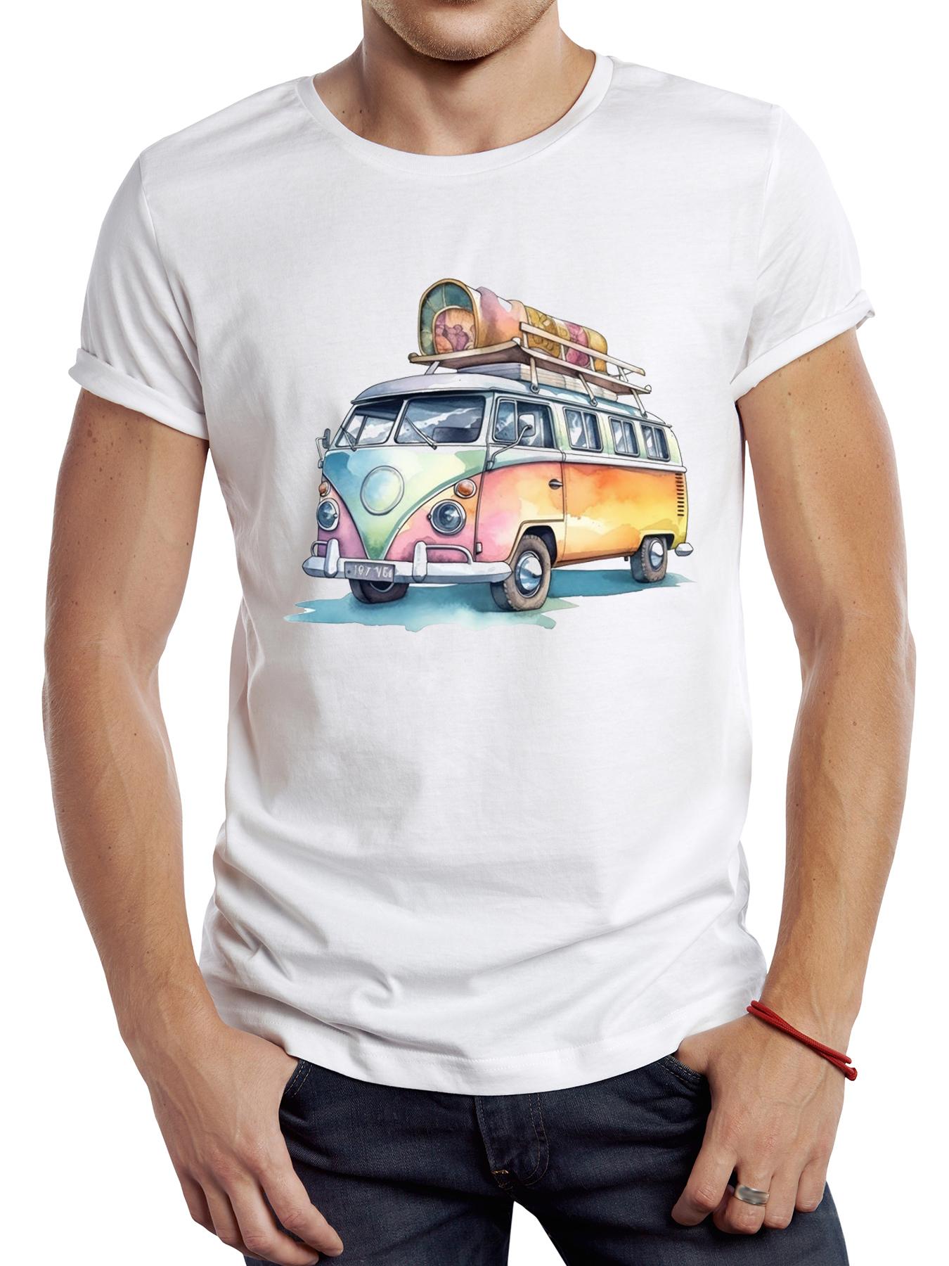 

Summer New TEEHUB Vintage Painted Campervan Packing Men T Shirt Graphic Go Camping Sport Cloth Retro Camper Bus Tops Hipster Tee 4XL