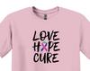 Thyroid Cancer Awareness T-Shirt, Love Hope Cure, Warrior Survivor Gift