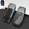 SFX1  Zinc Alloy+Leather Car Key Case Cover for Mercedes Benz 2021 C /S Class W223 W206 S350L S400L S450L S500L Protector