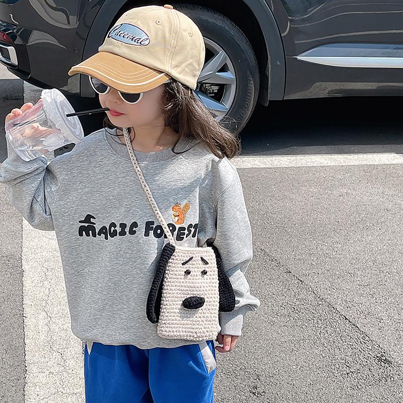 Adorable Cute Dog Plush Crossbody Bag For Kids Stylish Fall Fashionable Purse