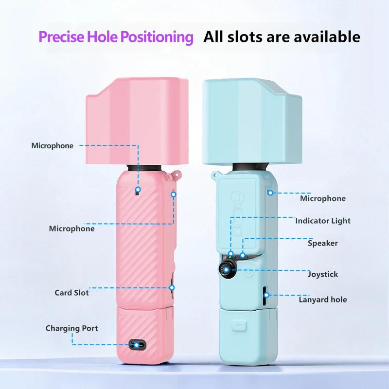 Silikonové ochranné pouzdro Kit pro DJI Osmo Pocket 4P Kryt na celé tělo Odolný proti nárazům a poškrábání s krytkou na displej a čočku a šňůrkou