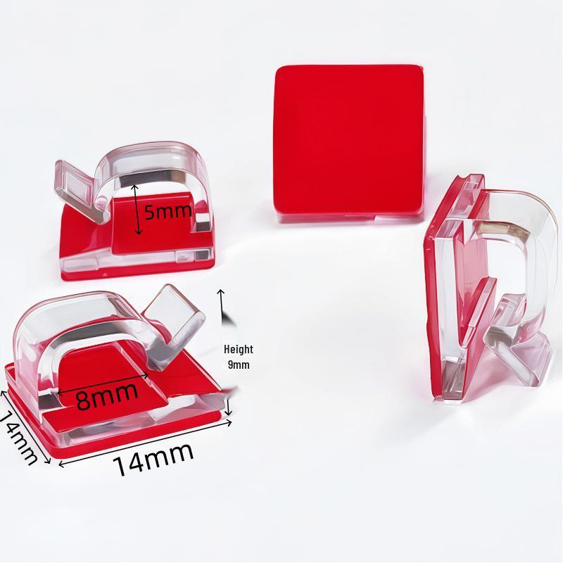 XK001 Self-Adhesive R-Type Cable Organizer & Clip for Car Wiring and Network Cables
