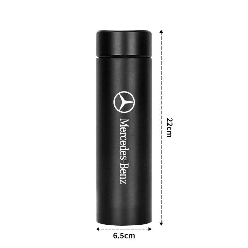 XEATN1 2026 Hot For AMG Car For Mercedes Benz AMG Portable Car Smart Thermos Bottle Temperature Display Cup For Mercedes Benz B/C/E/S C