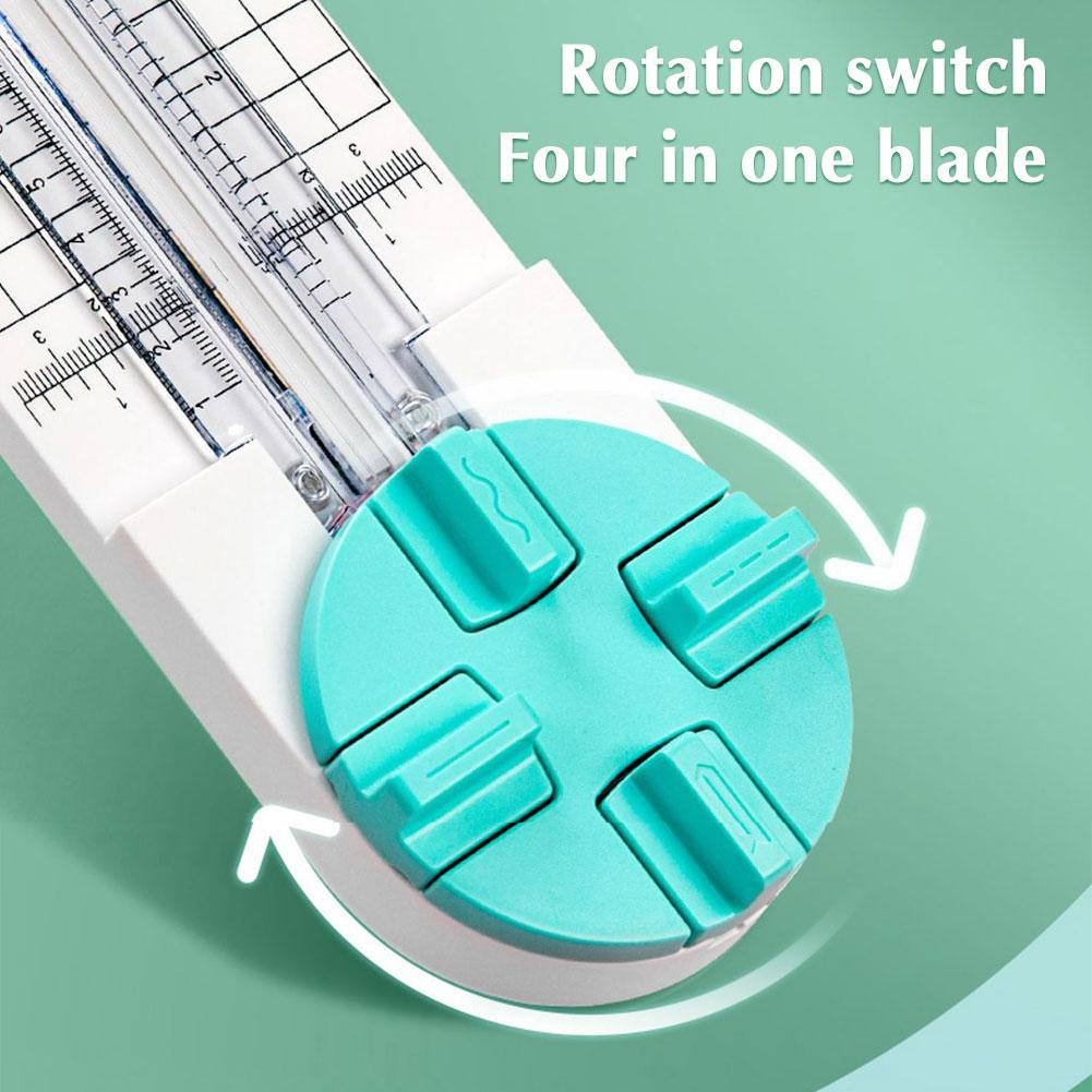 4 In 1 Paper Cutter Multi-Functional Paper Cutter Creasing Machine Curved/Straight Handbook Making Photos Sliding Cutting Tools