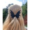 Matte Bat Shark Clip Black Ponytail Holder Fashion Claw Clip  Party Headwear