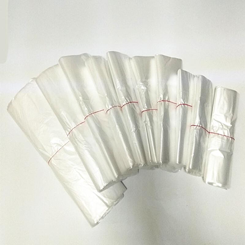 Ronghe White Disposable Plastic Carry Bags 30x47cm (50 Pcs)