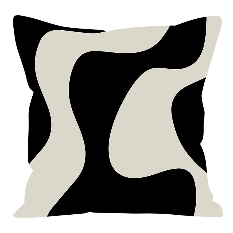 Nordic Geometric Brown Pillowcase Living Room Sofa Bedroom Pillow Yang Tao Bay Window Office Pillow
