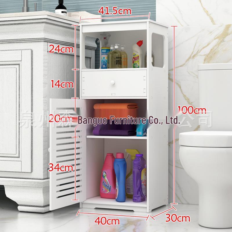 Multi-layer Narrow Storage Cabinet for Bathroom, Washbasin, Toilet, Balcony, and Laundry