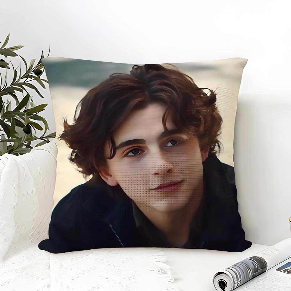 Junger Schauspieler Star T-Timothee C-Chalamet Kissenbezug Leinenkissenbezug Sofa Heimdeko Kissenbezug Kissenhülle