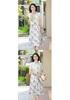 Elegant Loose-Fit Chiffon Dress with Wide-Leg Skirt for Middle-Aged and Elderly Women