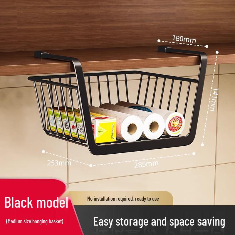 Under-Table Hanging Storage Rack for Kitchen and Dormitory