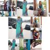 Elegant Women Boho V Neck Long Maxi Dress With 3/4 Sleeve For Party And Evening Events