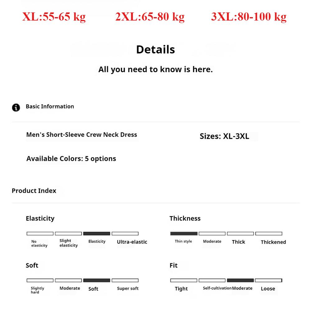 Men's Sleep Dress Modal Robe - Plus Size Loose Fit Short Sleeve Summer Bathrobe, Lightweight Mid-Length Nightwear