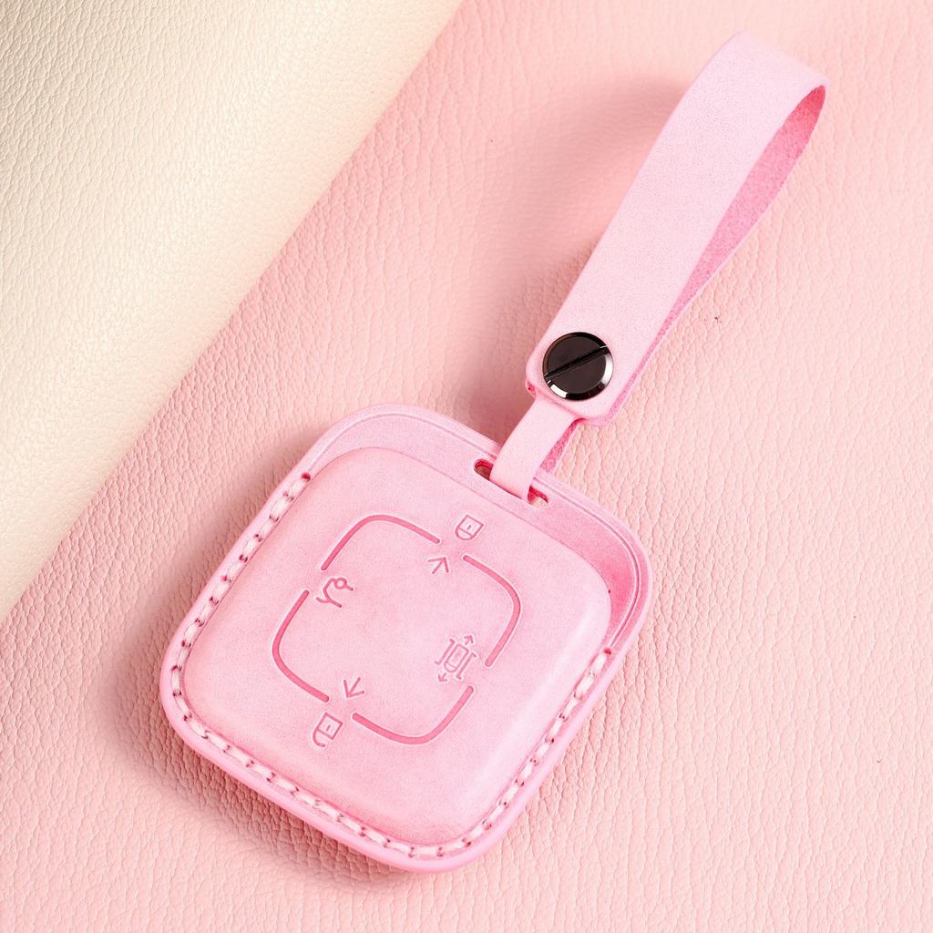 Genuine Leather Auto Key Fob Remote Cover Case Fit For Zeekr 001 Auto Auto Accessories Premium Grade Auto Interior Accessory