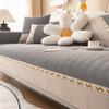 Sofa Cushion Four Seasons Universal Non-Slip Simple Cream Style Fabric Seat Cushion Cover Cover