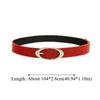 Simple Designer Women's Belt Luxury Red Black Lychee Pattern Waist Belt PU Leather Casual Dress Jeans Belt Streetwear
