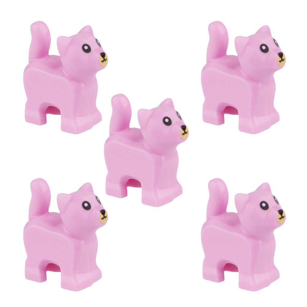 

Совместимые мини-животные, строительные блоки, кофейный кот, персидские кошки, котенок, домашний кот, дети, собирают кирпичи, детские игрушки своими руками, 5 шт.