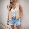 Women's Summer Fashion Solid Color Jacquard Every Day Vest Vest Top