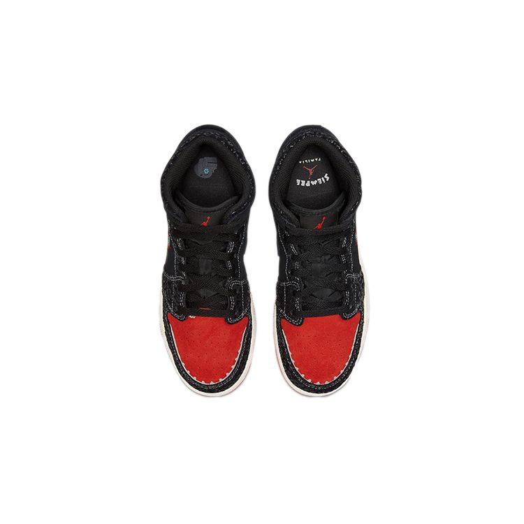 Air Jordan 1 Mid SE GS SiEMPRE Familia Kids Sneakers Black Sail Roma-Green DN5121-001