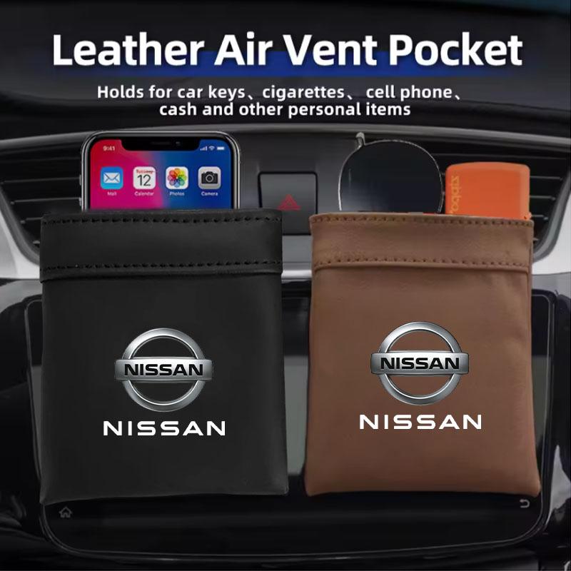 Car Debris Bag Sunglass Holder Phone Key Pocket Vent Storage Bag For Nissan Rogue WPathfinder X-Trail GTR Note Qashqai Juke