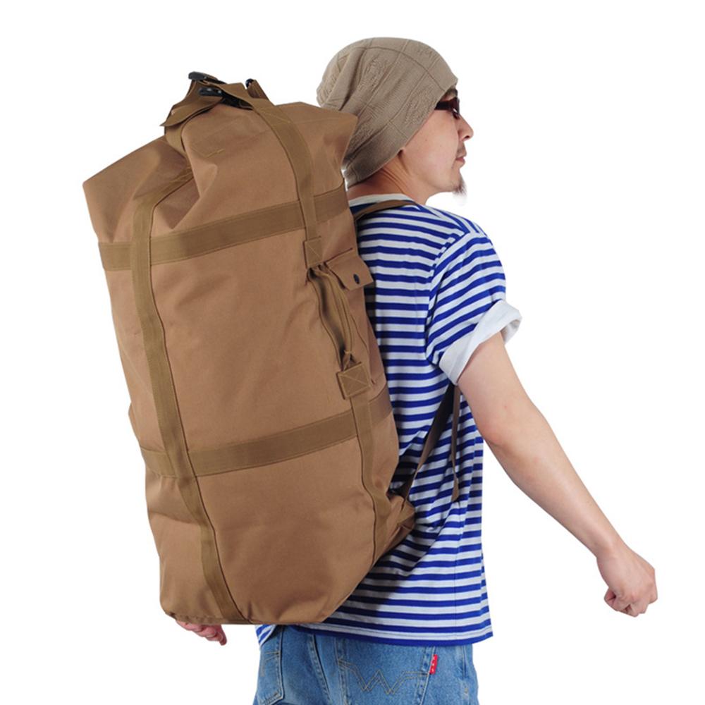 80L taktický kempingový batoh pro muže, turistická taška, venkovní sportovní cestovní vědro, kulatý trekkingový batoh pro muže, cestovní trekkingové tašky