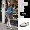 Toe Cap Leather Autumn New Shoes Women's Shoes Versatile Casual Sports Shoes Women's