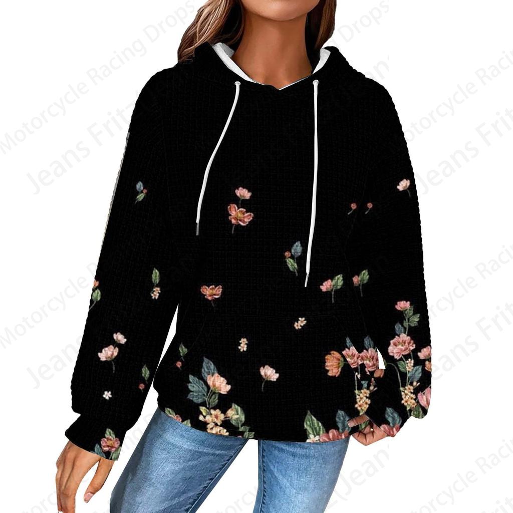3d Print Women Fashion Oversized Hoodies Sweats Flower Coat Casual Sweatshirt Pullover Clothing