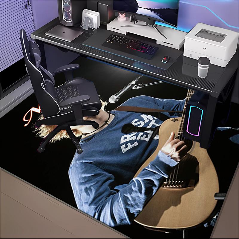 Tappeto Musicale Personalizzato Ed Sheeran Tappeto da Gioco, Tappetino per Camera da Letto Soggiorno Ingresso Tappeto, Idea Arredamento Casa Regalo per Natale Compleanno