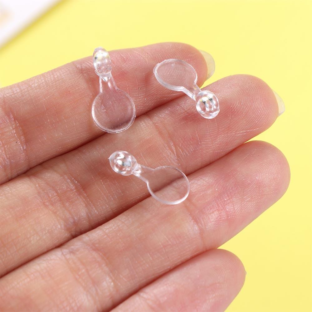 200pcs Transparent Flat Pad Pendants Oval Acrylic Transparent Cabochon Pendants  Home